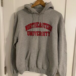 Gray Northeastern University Hoodie
